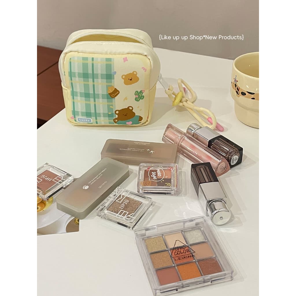 Saco de Tofu Mini saco cosmético portátil viagem higiene pessoal cosméticos partição saco de armazenamento saco de maqui