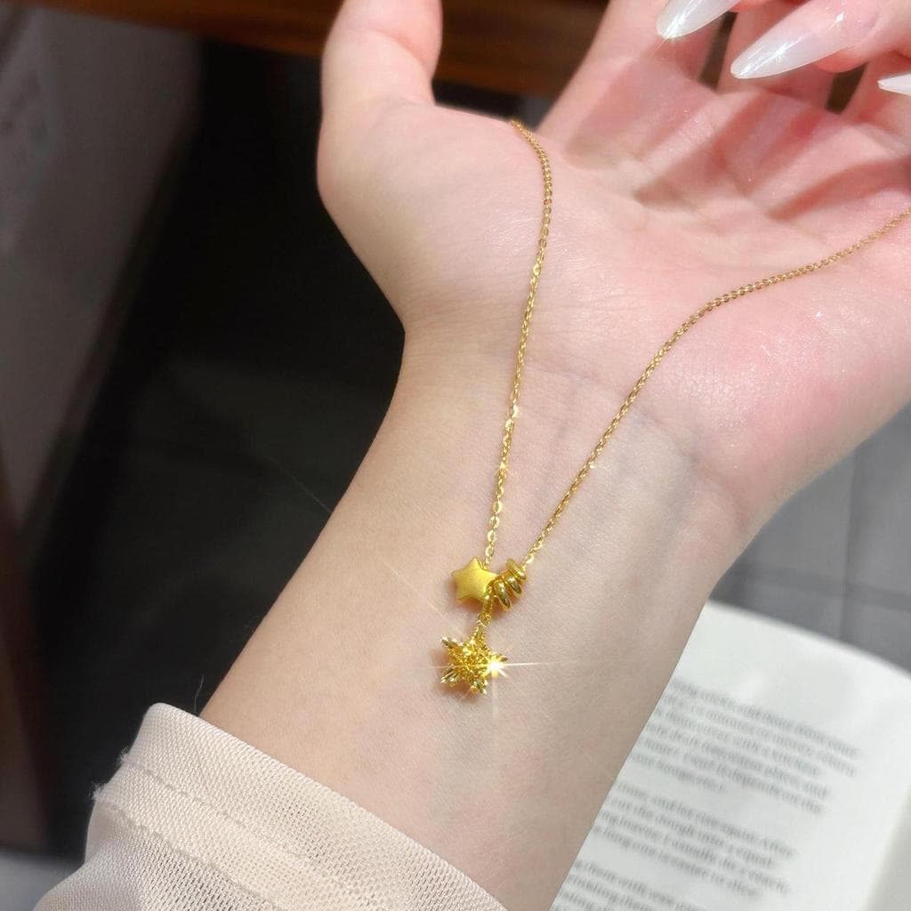 Colar de estrela de gelo torcido para mulheres, estilo ins, luxo leve, de alta qualidade, corrente para suéter, corrente