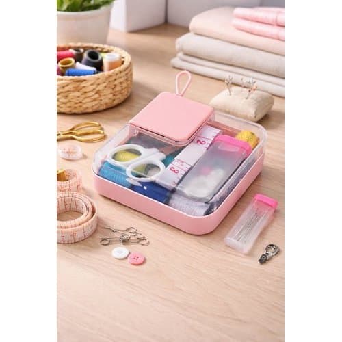 Kit Costura Completo Portatil Linha Agulha Tesoura Alfinete Botao Reparo Roupa Viagem Emergencia