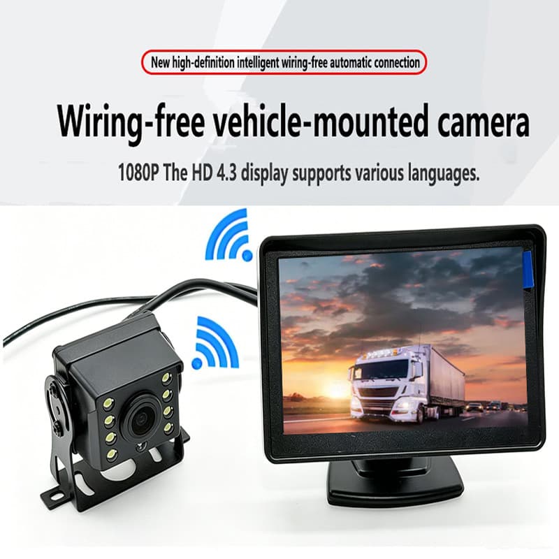 Carro 4.3 Polegadas Tela De Mesa WiFi Sem Fio display Do À Prova Dwaterproof Água 12V24V HD Visão Noturna Vista Traseira