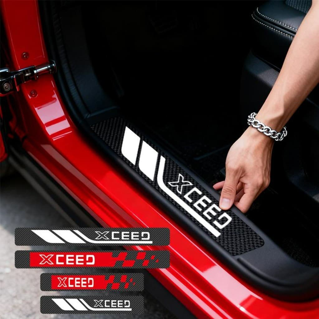 Kit 4 Peças Antiarranhão Adesivo De Soleira De Porta Automotiva Acessórios Para Carro For Kia XCeed PHEV GT