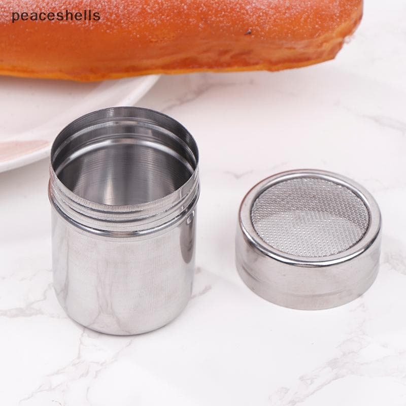 1Pc Aço Inoxidável Agitador De Café Cacau Farinha De Chocolate Em Pó Peneira De Açúcar Filtros Com Tampa Cozinha Bolo Ch