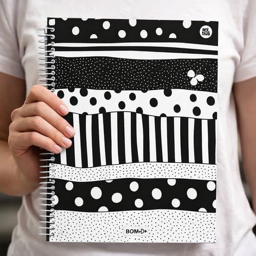 Caderno Universitário Espiral com Capa Dura e 15 Matérias