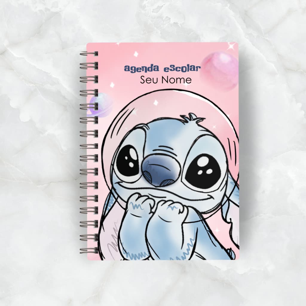 Agenda Escolar Stitch - Personaliza com Nome