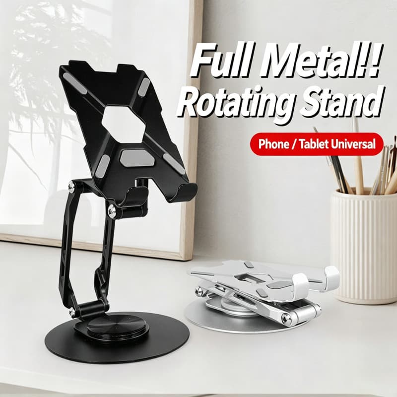 Suporte para celular com quatro suportes dobráveis de Metal para celular Suporte giratório dobrável para celular