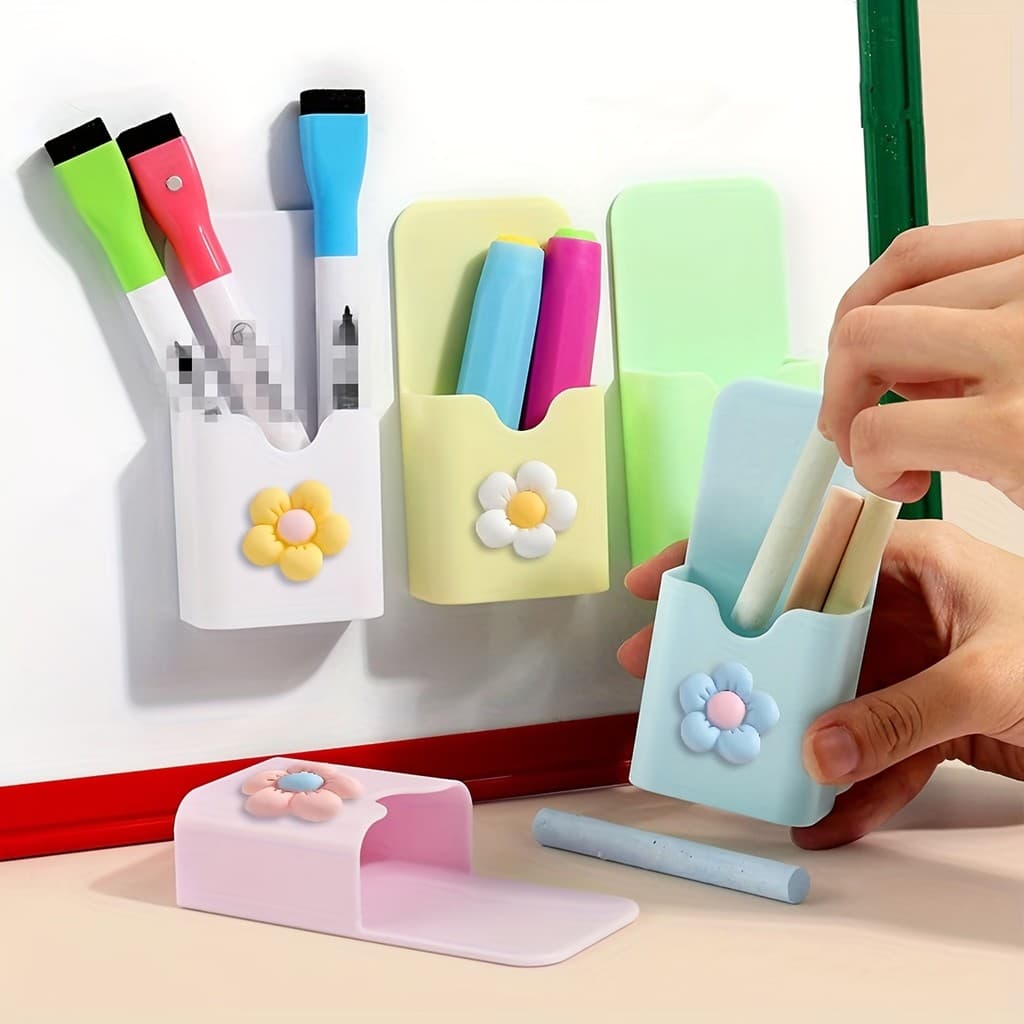 Porta-Canetas Magnético , Lápis Floral Para Quadro Branco , Geladeira E Organizador De Mesa