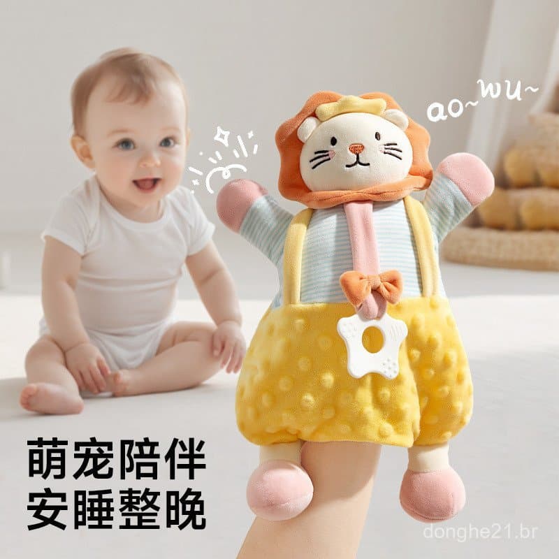 Manta de conforto para bebês, equipada com bola de conforto, almofada para brincar com as mãos e brinquedo para dentição