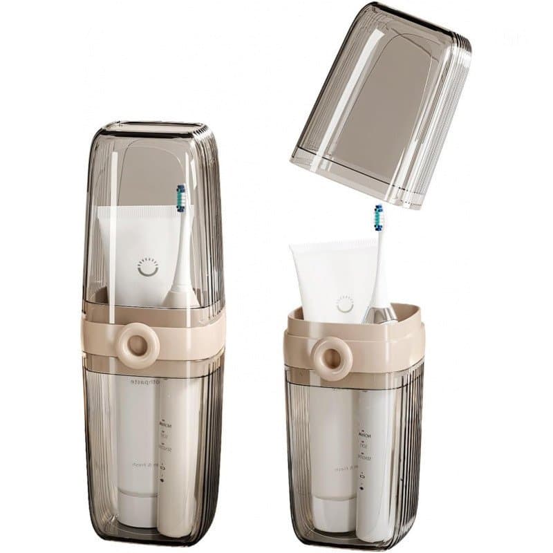 Estojo de Viagem para Escova de Dentes Topavatop, Suporte para Escova de Dentes e Copo para Enxágue 2 em 1, Copo para Es