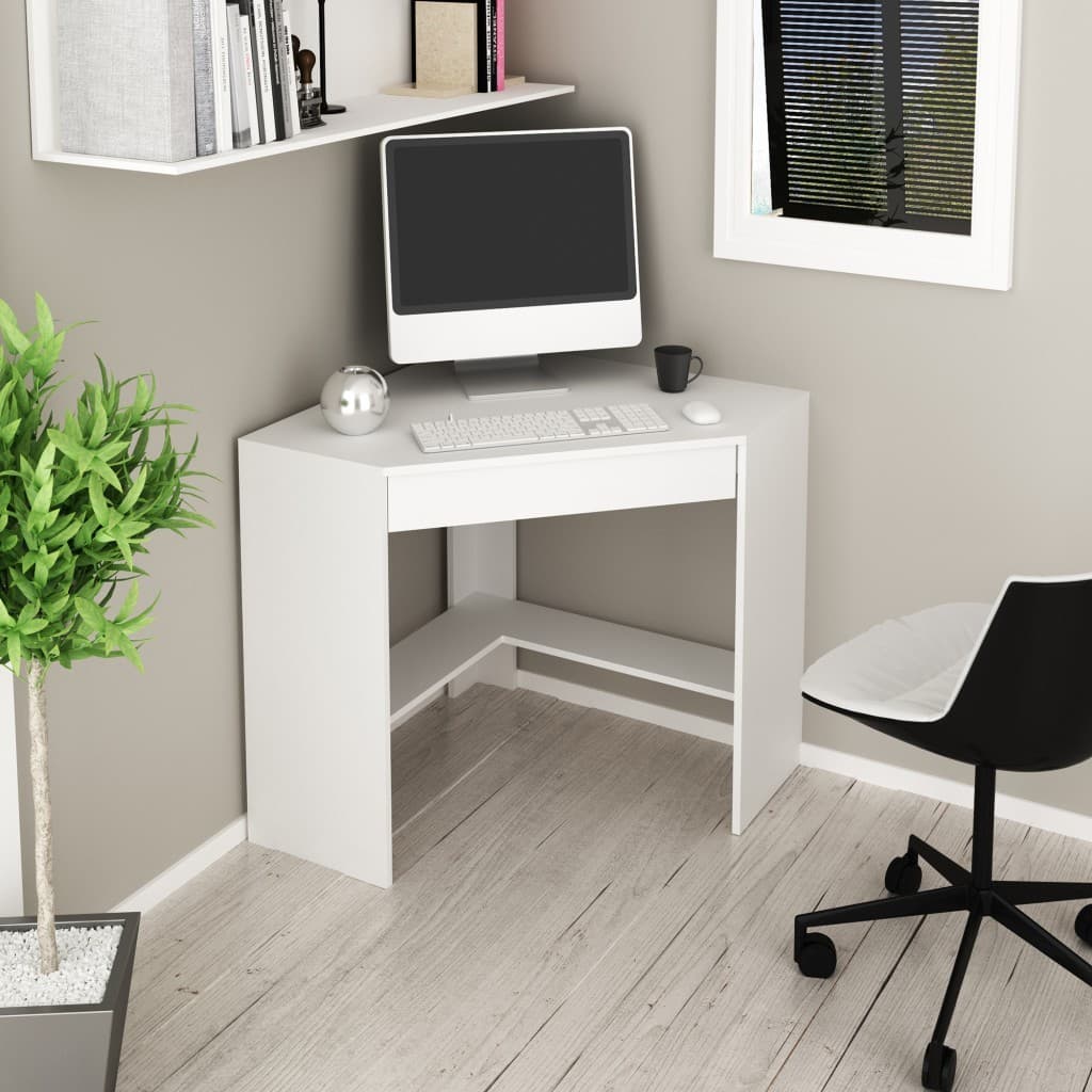 Mesa Escrivaninha de Canto com 1 Gaveta ME4169  Branco