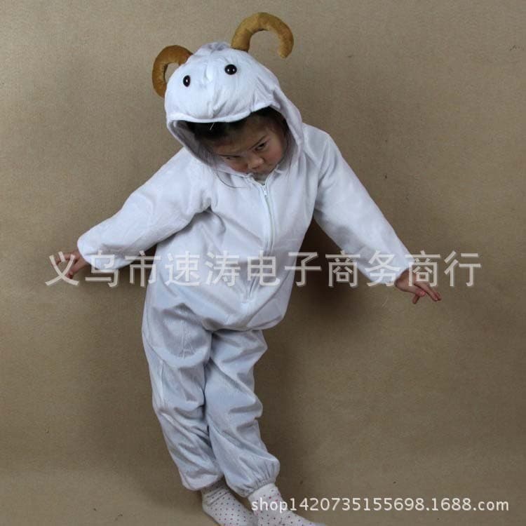 [Estoque pronto, envio rápido] Fantasia de animal infantil, fantasia de animal de desenho animado, fantasia de cordeiro