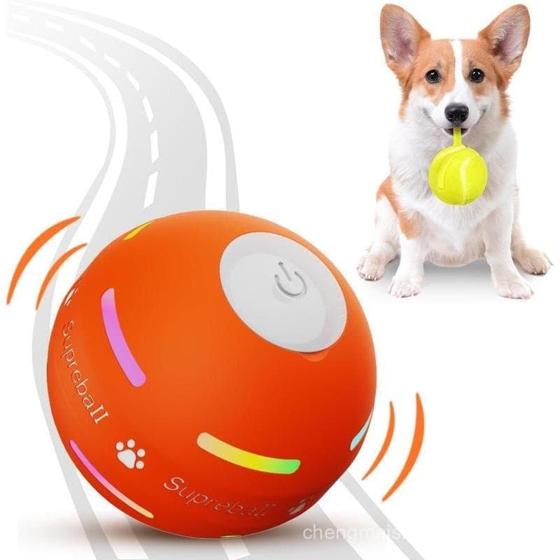 Bola Interativa para Cães [Nova Atualização] Brinquedo Durável com Função de Rolagem Automática