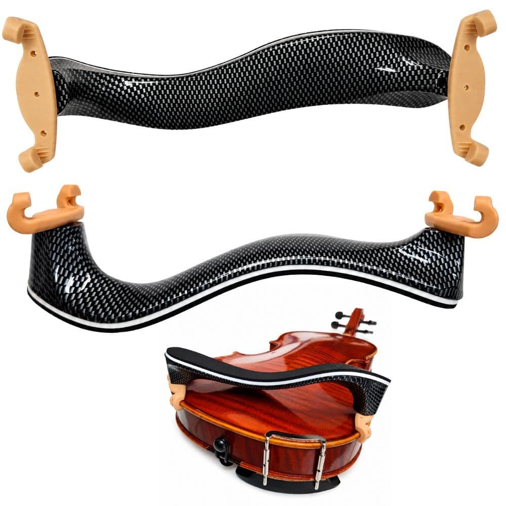 Espaleira Marinos Violino 3/4 e 4/4 Profissional Regulável Anatômica Fibra de Carbono com  Ajustes