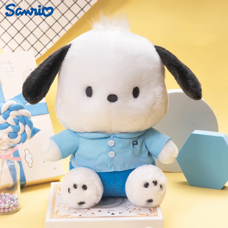 EHQH Sanrio Kawaii Pochacco Brinquedo de Pelúcia, Personagem de Desenho Animado e Companheiro de Sono Fofo, Confortável