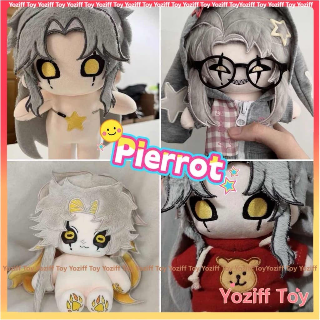 [Pierrot] Boneco de Pelúcia Pierrot do Circo das Monstrosidades, Cosplay, Figura de Pelúcia com Corpo Esquelético de 20C