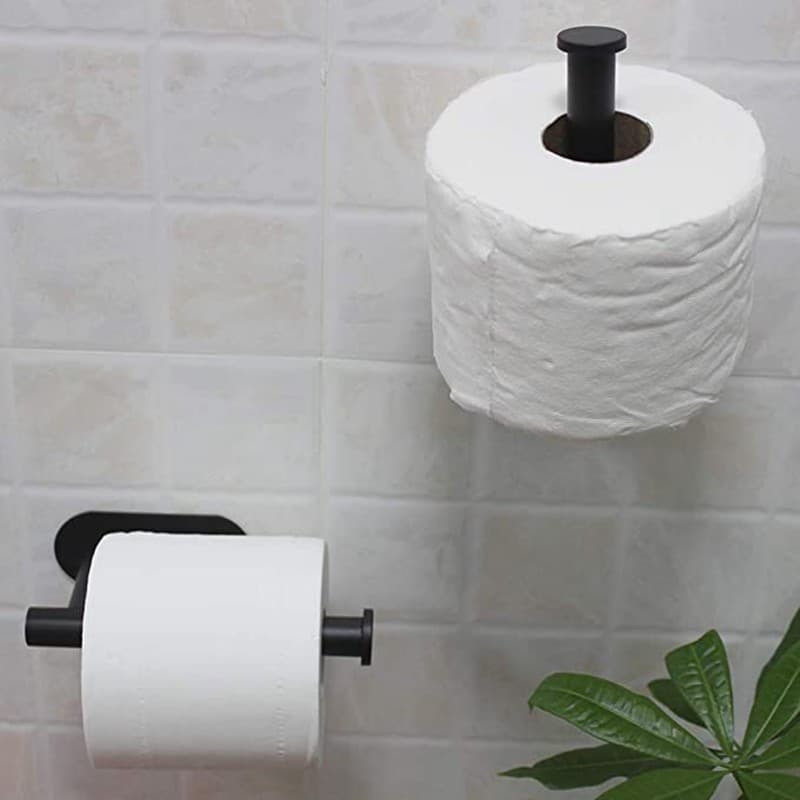 1 Pçs De Aço Inoxidável Suporte Papel Higiênico Prateleira Armazenamento Rolo Tecido Escovado Cabide Fixado Na Parede Do