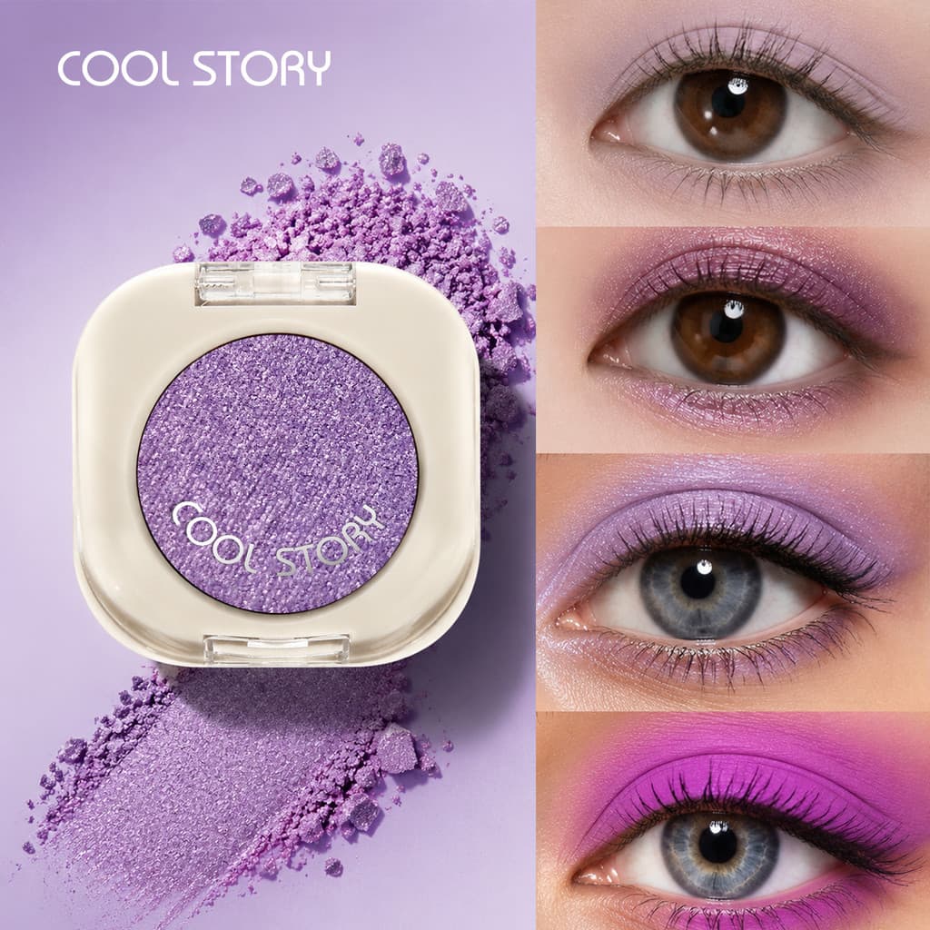 Sombra Roxa Matte Perolada Glitter Prova d'Água Pigmentação Forte Não Borra Duração Alta Bailes Encontros Make