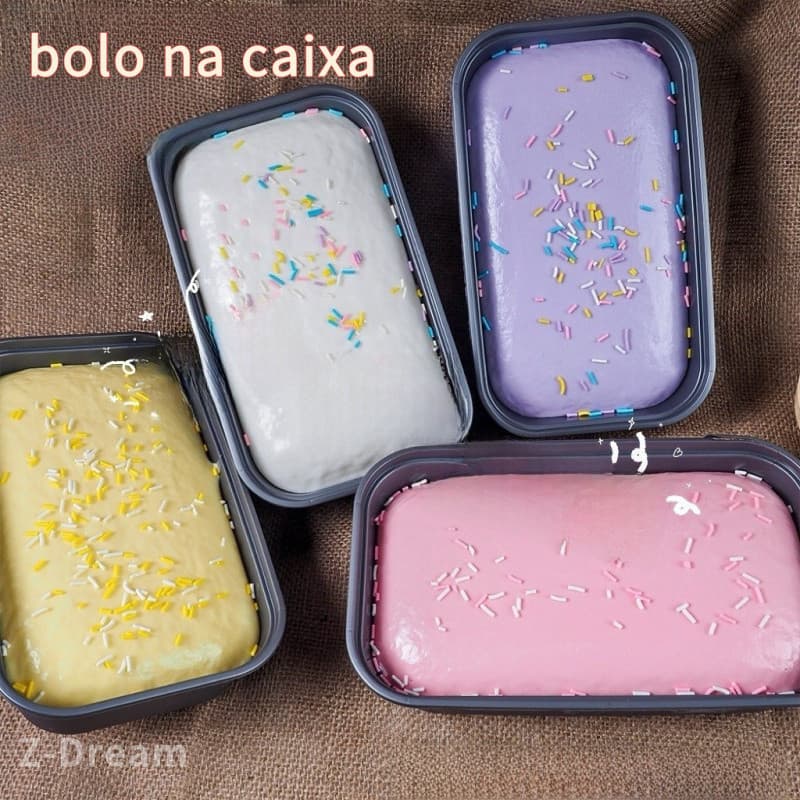 Brinquedo Anti-Stress Squishy caixa bolo Taro bolo Super molhado macio Recuperação Lenta