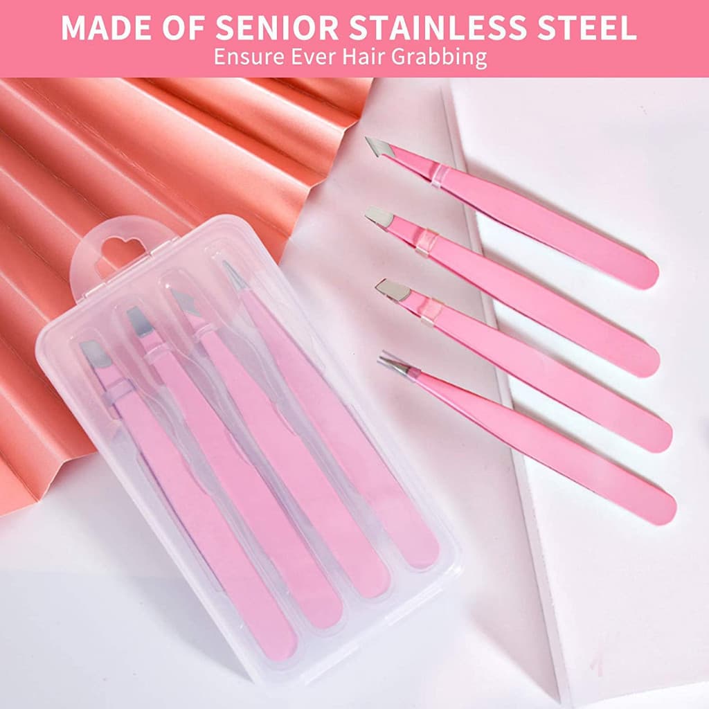Pinça Fadvan 4Pcs/Set Eyebrow Tweezers Clip De Remoção De Pêlos De Aço Inoxidável Para Ferramentas De Maquiagem De Exten
