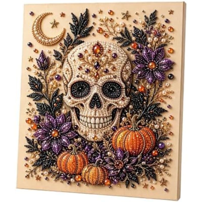 Halloween DIY Kits De Arte Pérola Esqueleto Fantasma Abóbora Pintura Ponto Cruz Para Adultos Crianças Artes E Ofícios De