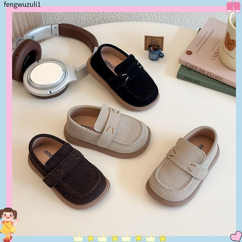 Meninas versão coreana sapatos de couro 2025 meninos britânicos novo estilo bebê primavera outono sola macia deslizament