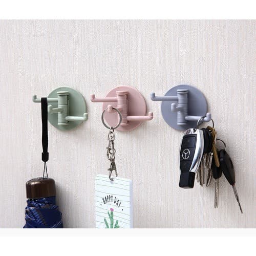 Gancho De Parede Porta Multifuncional Gancho Adesivo Para Banheiro/Cozinha/Casa Gancho com 3 Seções