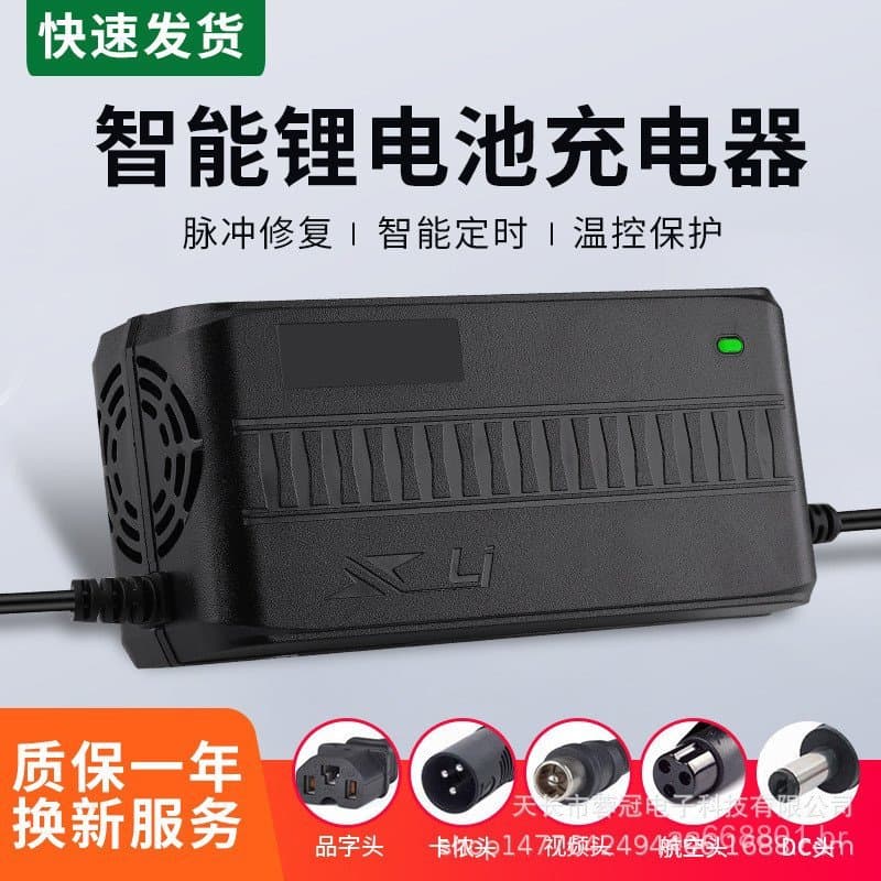Carregador de bateria de lítio 48V36V60V24V2A72V universal para veículos elétricos, bicicletas de equilíbrio Harley de í