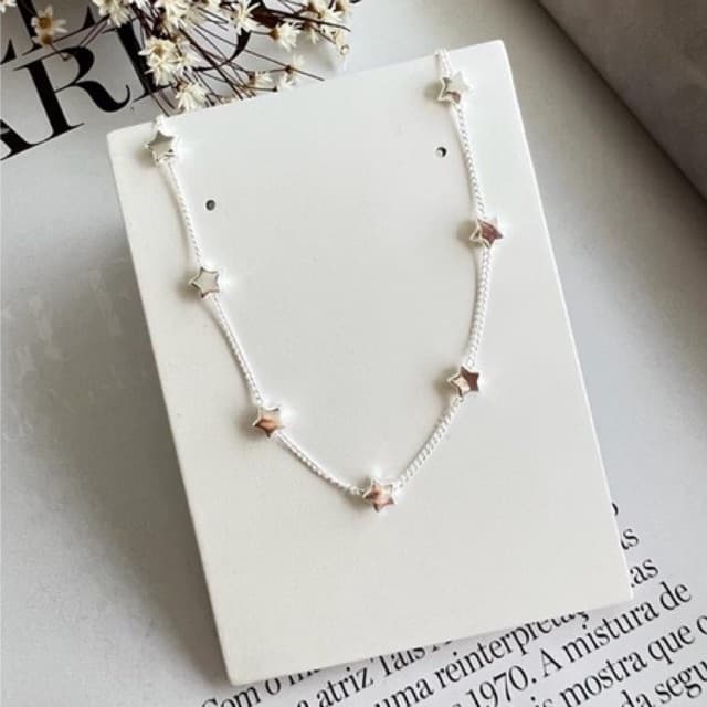 Choker Gargantilha Veneziana Estrelinhas a Prata 925 Antialérgico