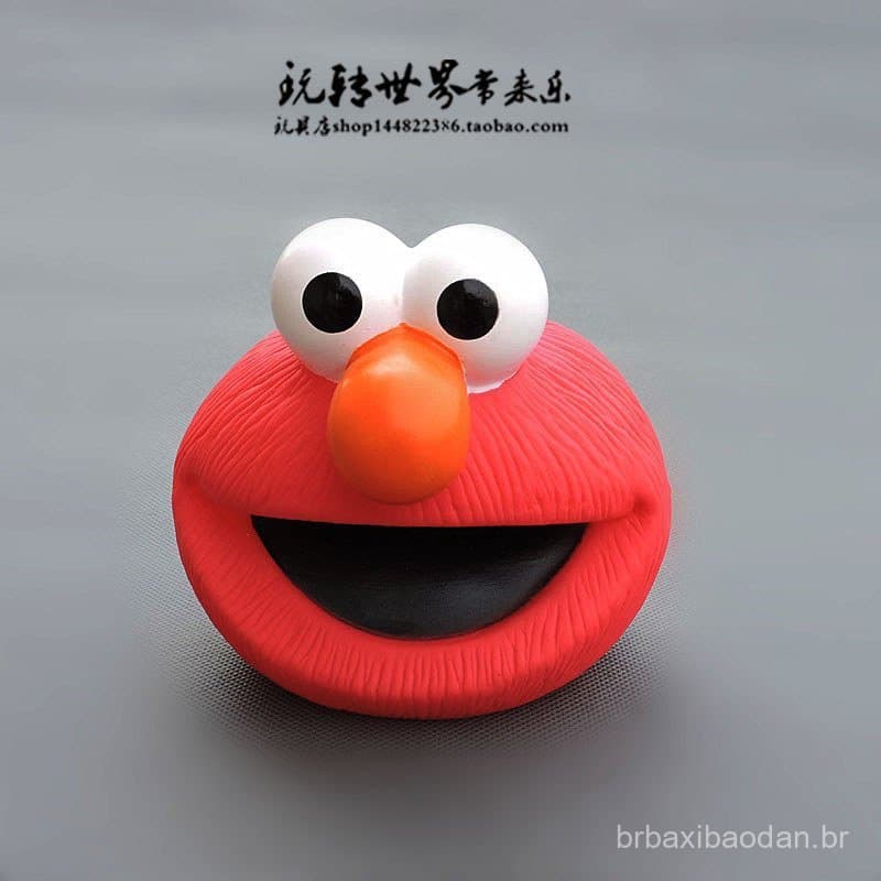 Nova figura da Rua Sésamo: Elmo travesso, modelo de figura de cofrinho de vinil para decoração.