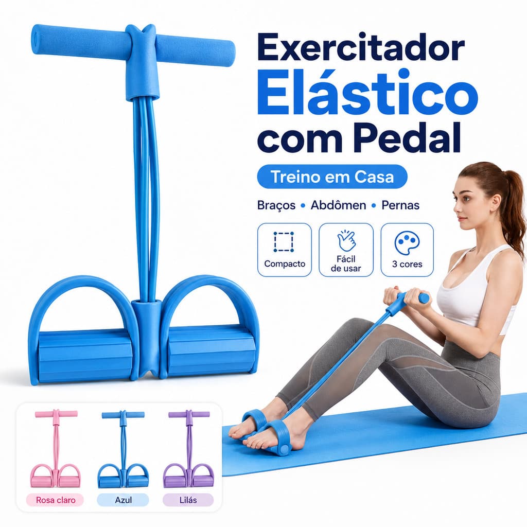 Elástico Extensor de Exercícios Pull Reducer Multi Função Academia Em Casa Uso Profissional