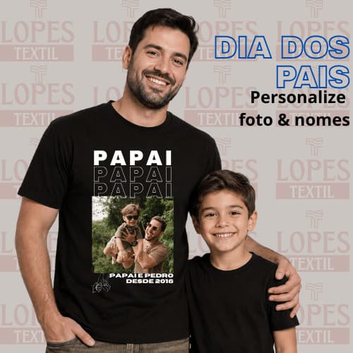 Camiseta Personalizada Dia dos Pais | P ao G5 Plus Size | 100% Algodão Premium, modelos | Papai e Vovô