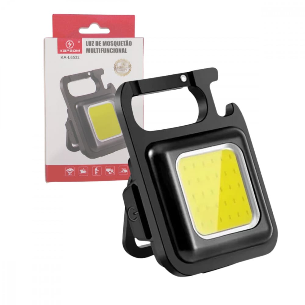 Mini Lanterna Chaveiro Mosquetão Portátil KA-L6532AL-B1901
