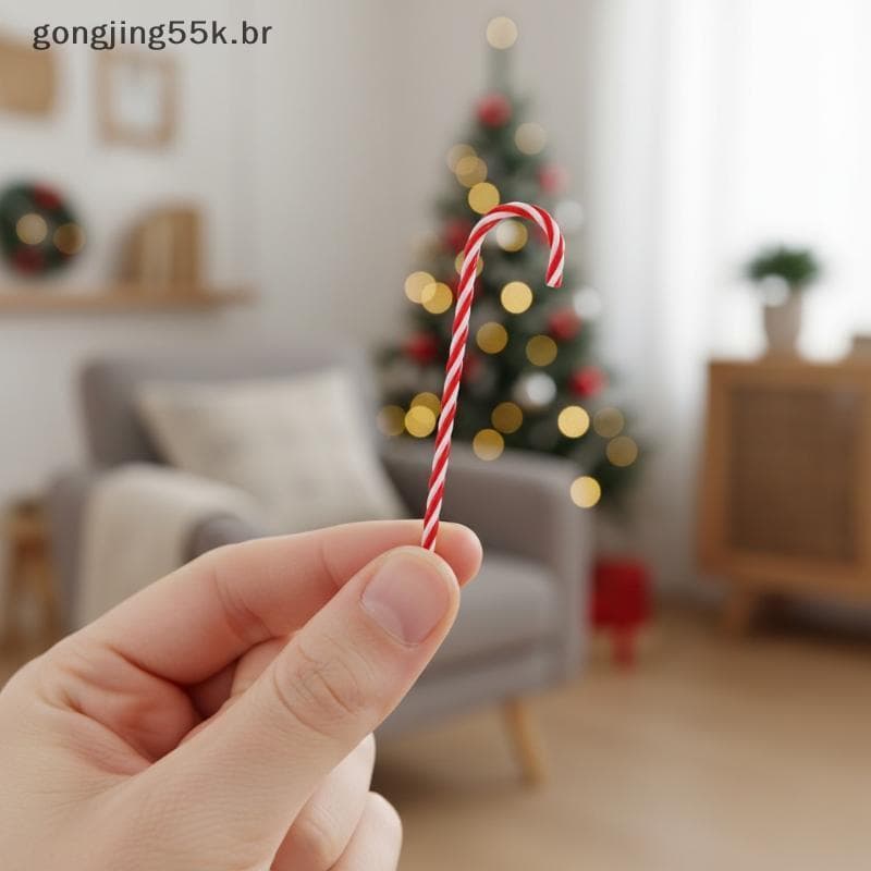 gon Enfeites De Pirulito De Bastão De Doces De Natal , Decoração Suspensa Reutilizável E Inodora Para Árvore Sala De Aul