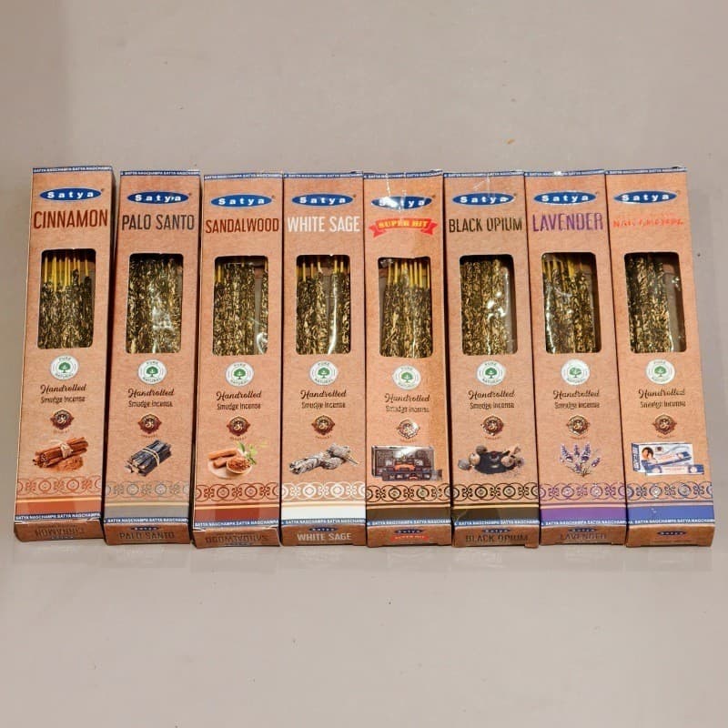 Índia Sai Baba satya Pétala esfregada à mão Aromaterapia Vara de bambu Fragrância interna Planta Sálvia branca Lavanda