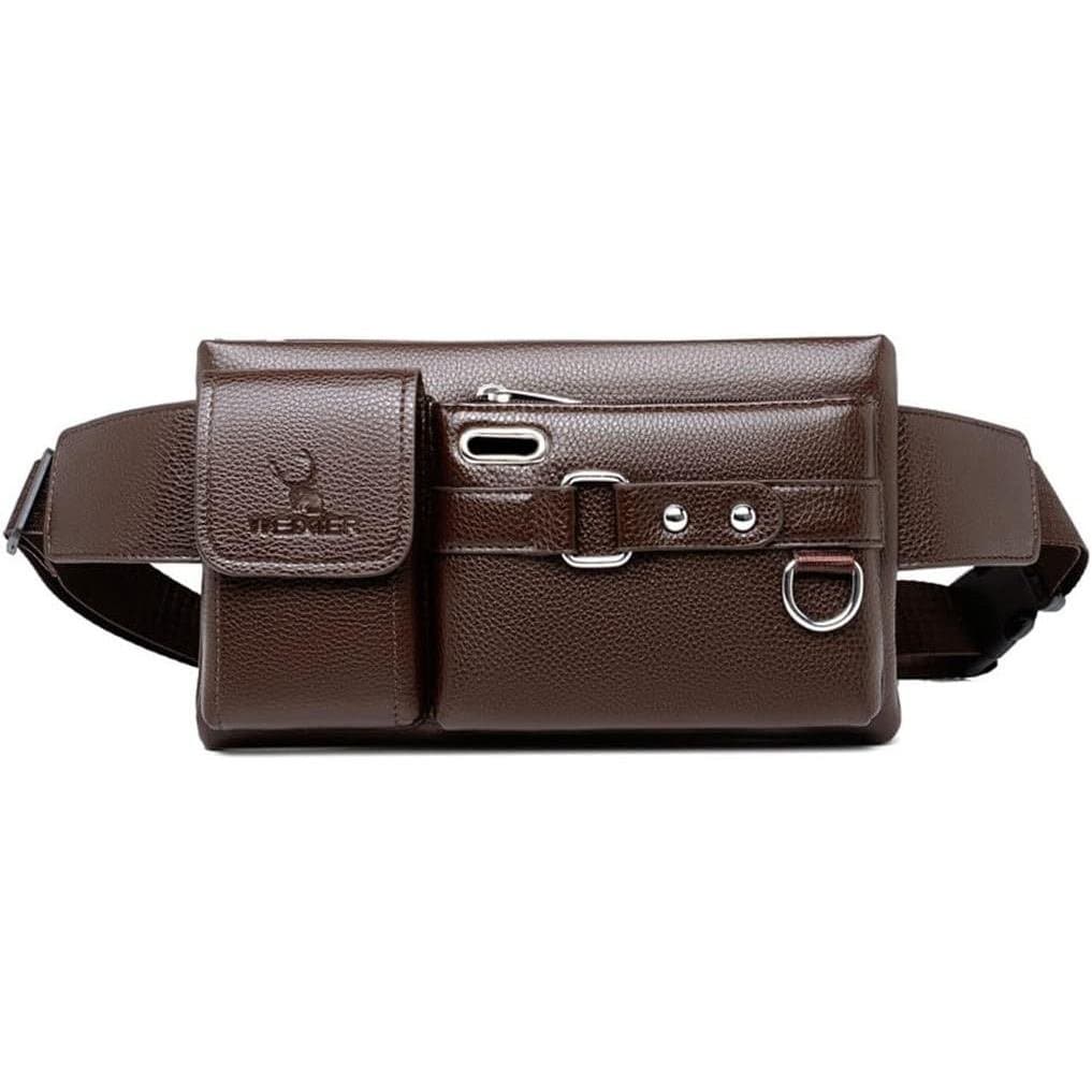 Bolsa de Cintura Multifuncional de Grande Capacidade para Homens, Bolsa de Peito de Moda HQPA
