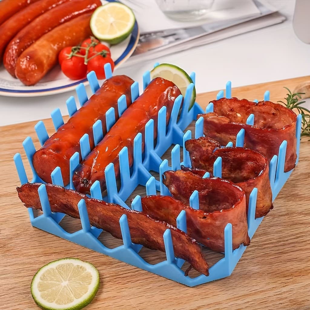 1 unidade, Cesto de Silicone para Assar em Air Fryer com Múltiplas Divisórias, Adequado para Fornos e Air Fryers. Grelha