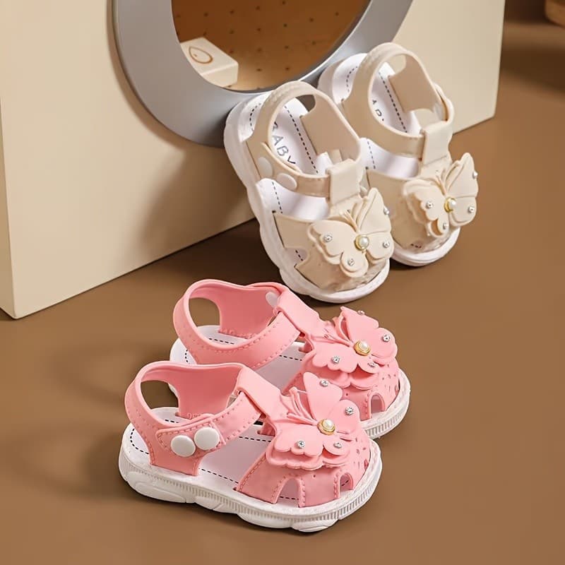 Sandálias Internas De Verão Para Meninas , Sapatos De Caminhada Infantis Respiráveis De Novo Estilo , Fechadas Com Sola