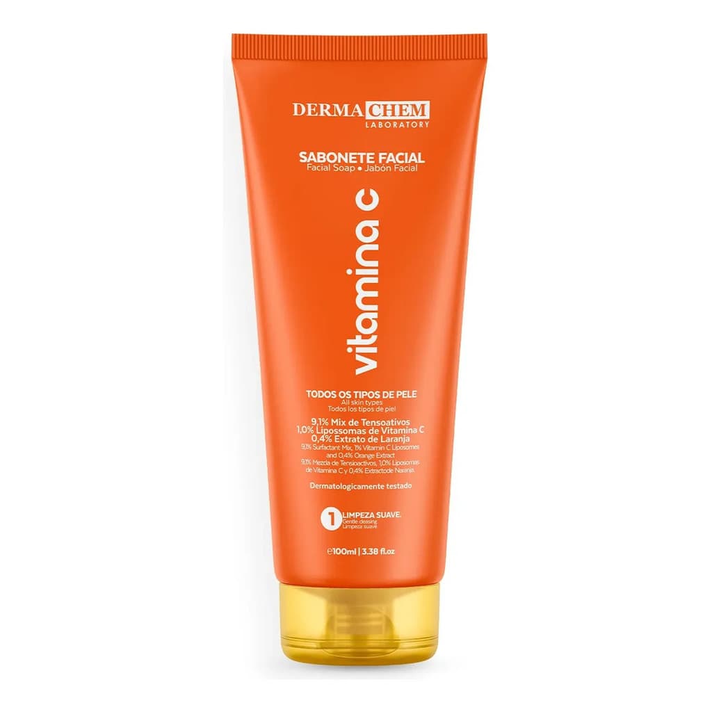 Sabonete Limpeza Facial Vitamina C Anti-idade Dermachem