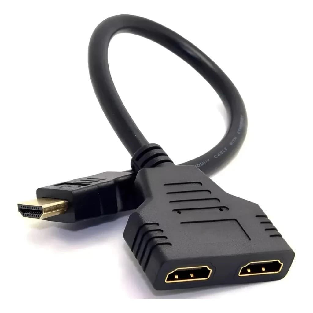 Divisor HDMI 1x2 Splitter 2 Saídas Duplicador de Sinal 4K/1080p com Áudio, Ideal para TV Monitor