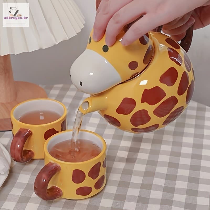 Conjunto De Chá De Porcelana Pintado À Mão Com 2 Xícaras-Cerâmica Para Café , Leite , Flores , Frutas