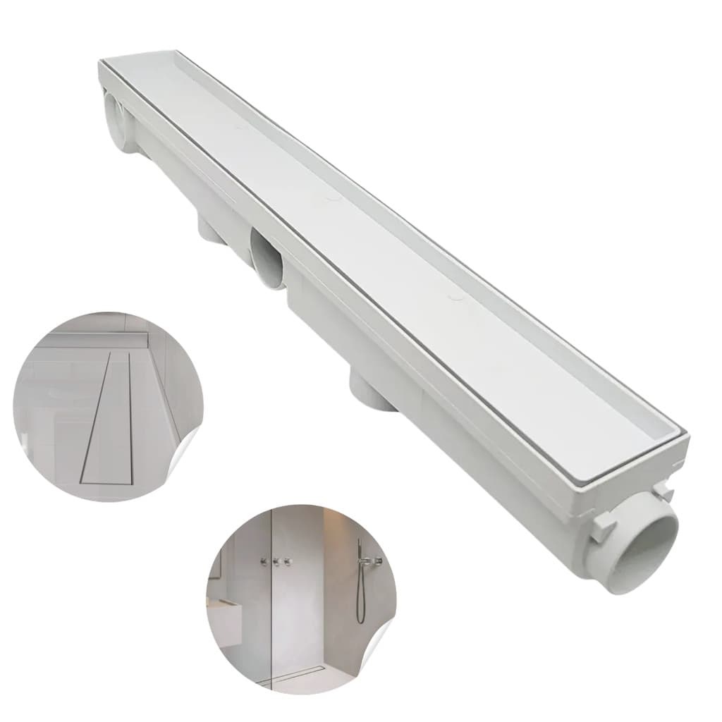 Ralo Oculto invisível Linear 6x50 Premium Branco de prioridade para seu piso porcelanato