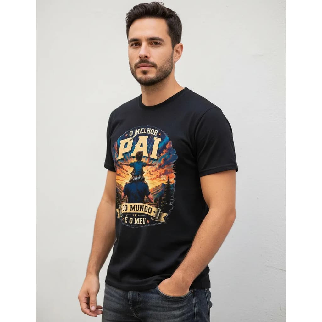 Camiseta Masculina Pai E Filho Aventura Dia Dos Pais Vintage 100% Algodão Premium