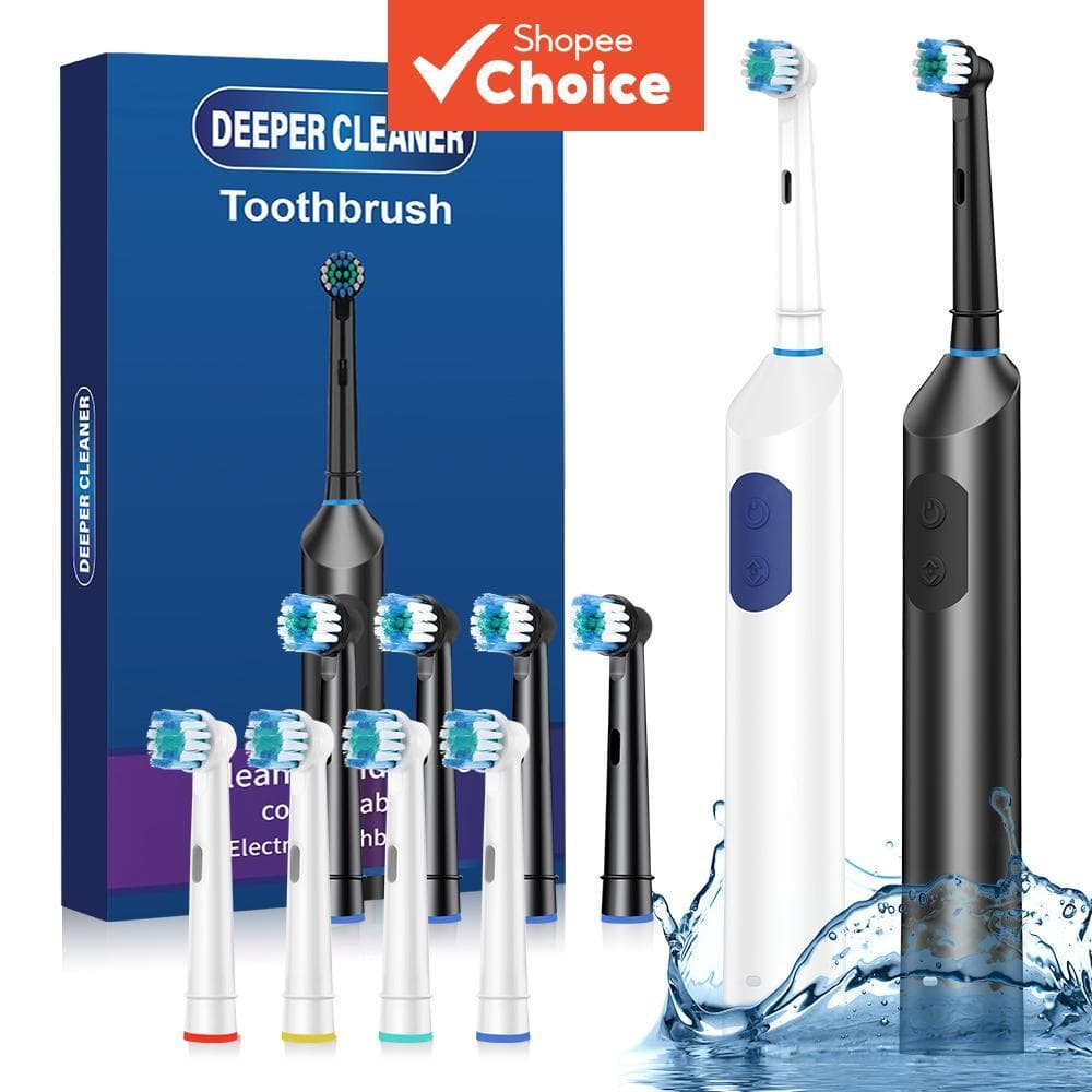 Escova de dentes elétrica com 5 velocidades ajustáveis, escova de dentes ultrassônica de carregamento automático com