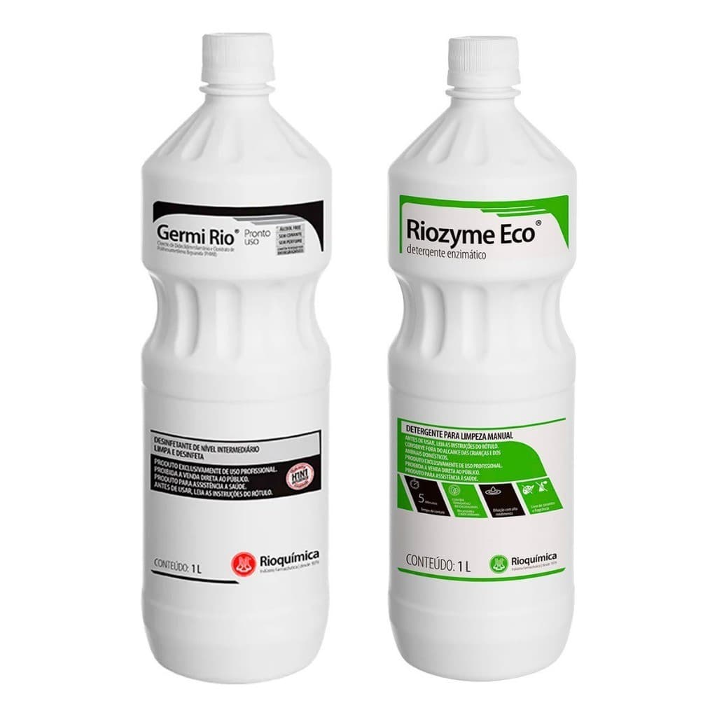 Detergente Enzimatico Riozyme Eco 1 L + Desinfetante Germi Rio 1 L