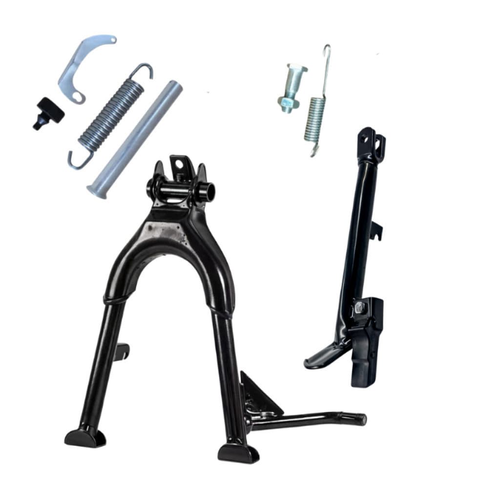 Kit Cavalete Central + Lateral Titan 150/160 Fan 150/160 Preto completo Loja3847