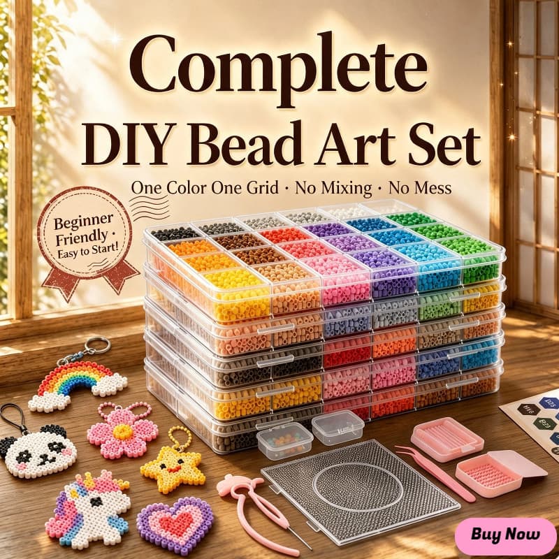 Conjunto De Contas Perler De 2.6 Mm Kit De Fusíveis Brinquedo 3D Artesanato Com Acessórios Para Crianças E Adultos Educa