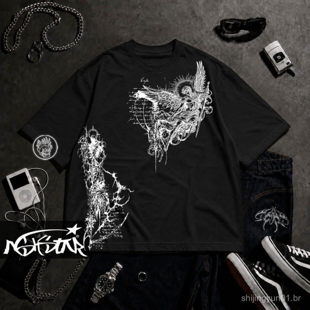 Camiseta Premium 100% Algodão ASHSTAR "Estética Gótica de Dionísio" 5RZQ