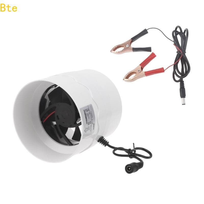 Bte 114mm 12V Exaustores Home Silencioso Ventilador Duto Linha Extrator Banheiro