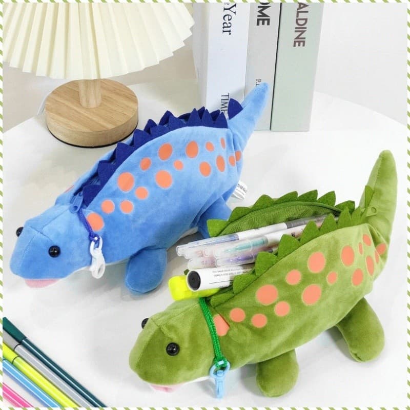 [Design De Dinossauro] Estojo De Pelúcia Grande Capacidade/Estojo Escolar/Brinquedo De Dinossauro