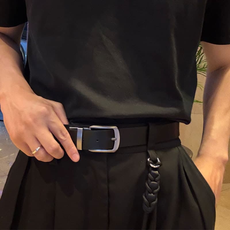 Vero cinto nicho cinto masculino na moda ins versão coreana All-Match cinto de couro masculino Casual cinto de couro