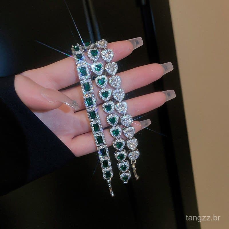 Nova Pulseira Feminina , Micro-Encrustado Com Diamantes , Temperamento Da JóIa , Zircon De Luxo Em Forma De CoraçãO Indú